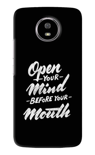 Open Your Mind Before Your Mouth Motorola Moto G5S Back Skin Wrap