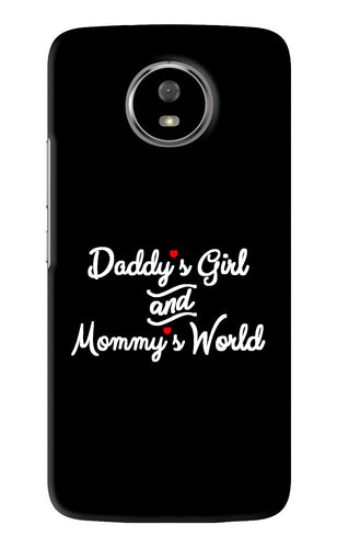 Daddy's Girl and Mommy's World Motorola Moto G5S Back Skin Wrap