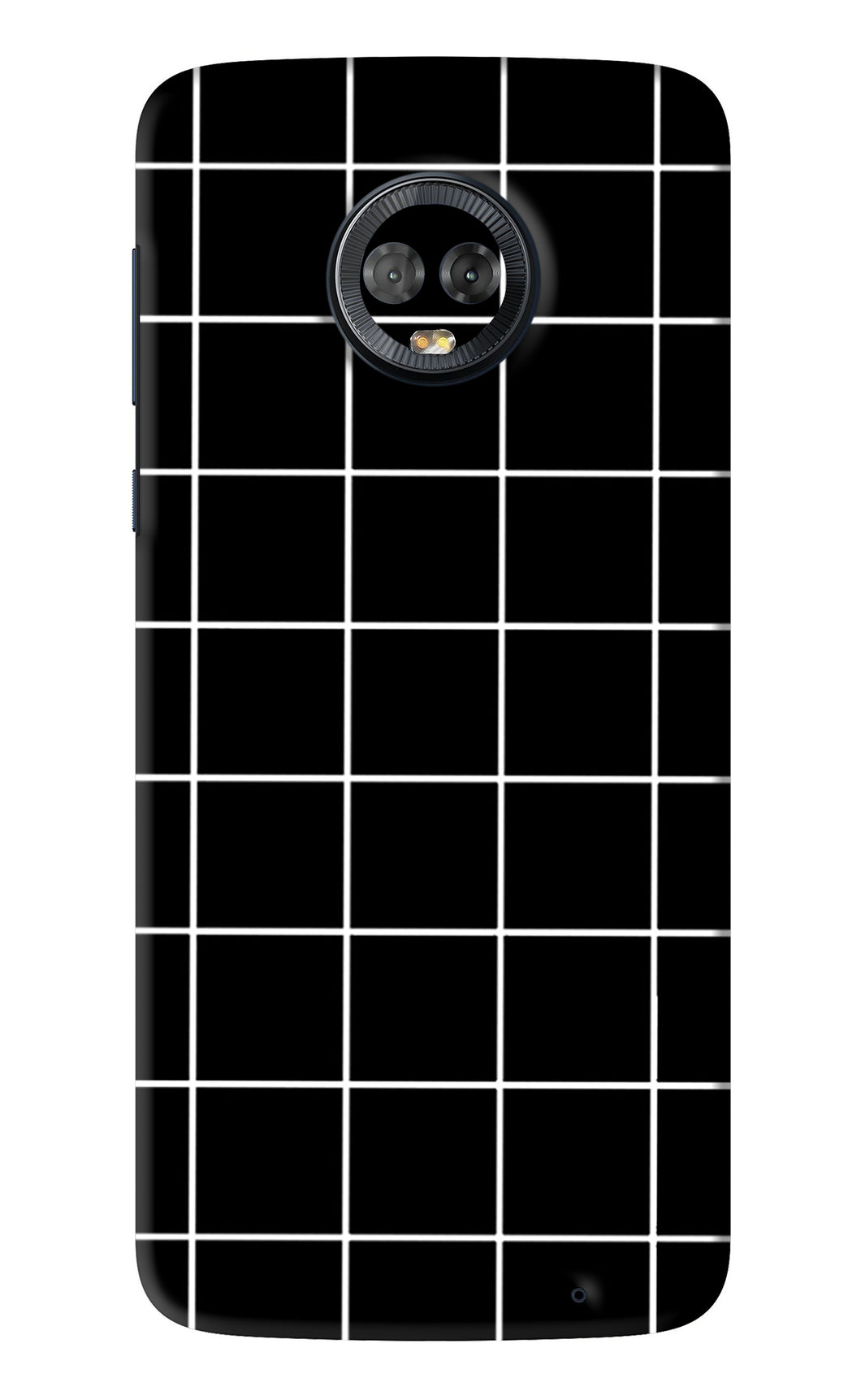 White Grid Motorola Moto G6 Back Skin Wrap