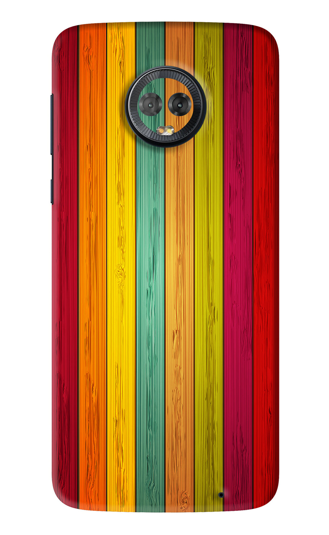 Multicolor Wooden Motorola Moto G6 Back Skin Wrap