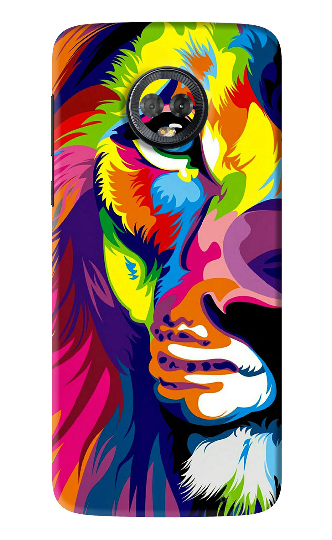 Lion Half Face Motorola Moto G6 Back Skin Wrap