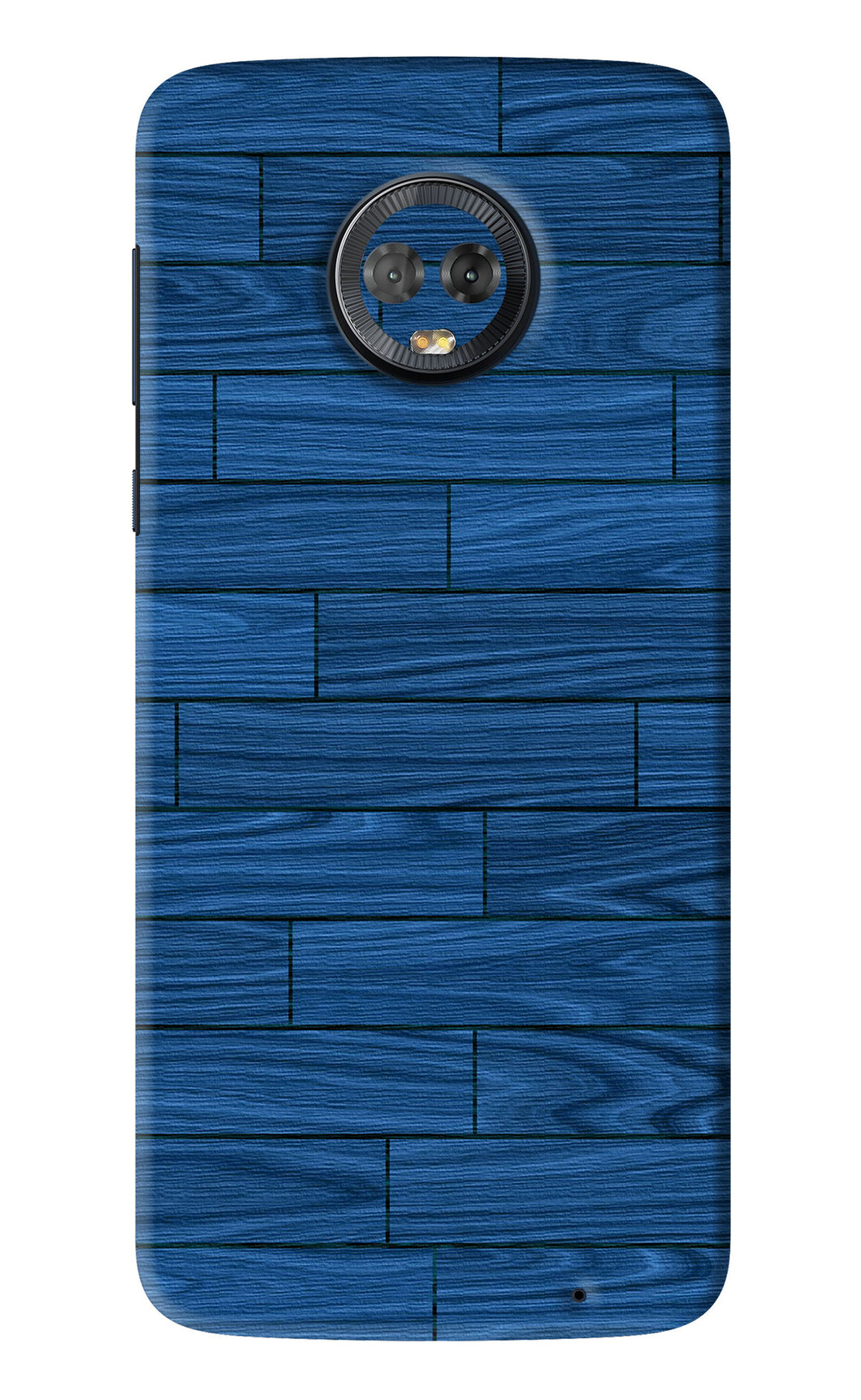 Blue Wooden Texture Motorola Moto G6 Back Skin Wrap
