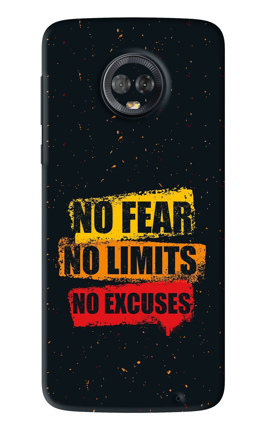 No Fear No Limits No Excuses Motorola Moto G6 Back Skin Wrap