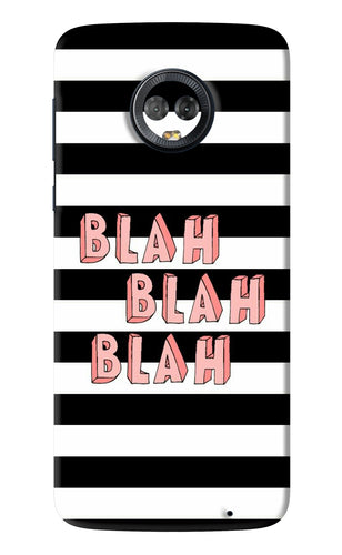 Blah Blah Blah Motorola Moto G6 Back Skin Wrap