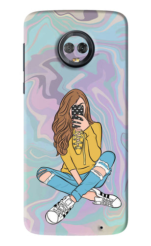Selfie Girl Motorola Moto G6 Back Skin Wrap