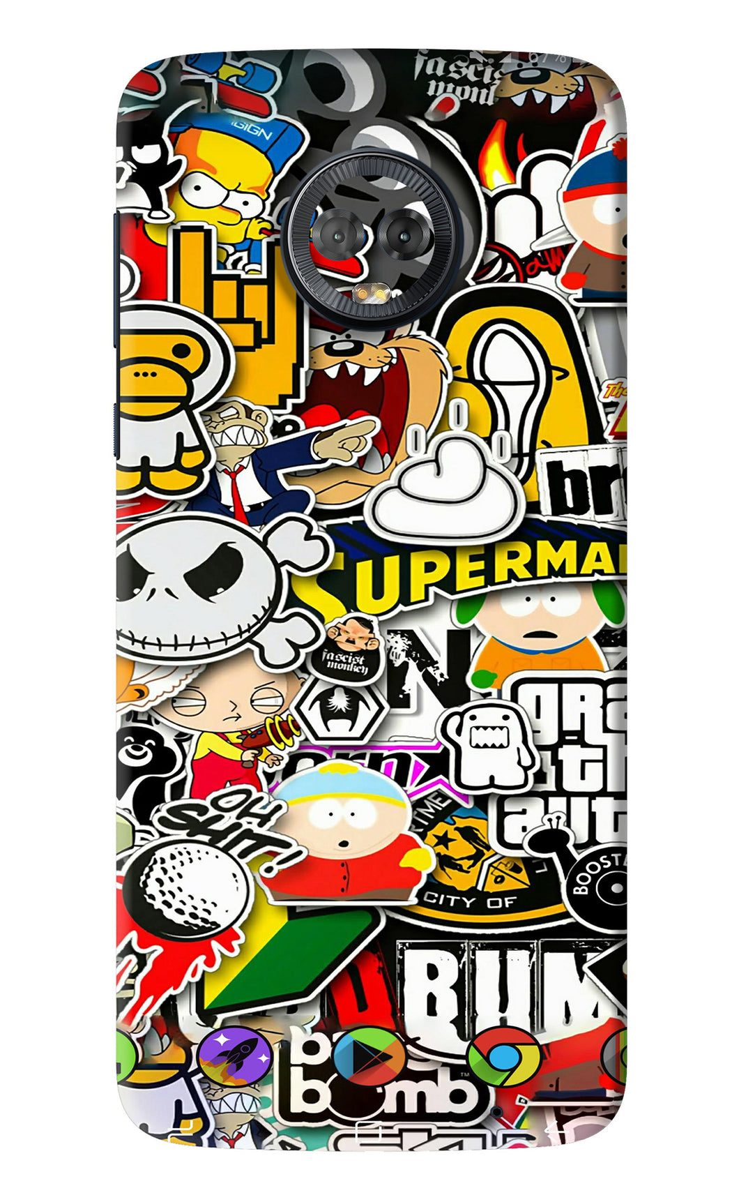 Sticker Bomb Motorola Moto G6 Back Skin Wrap