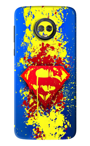 Superman logo Motorola Moto G6 Back Skin Wrap