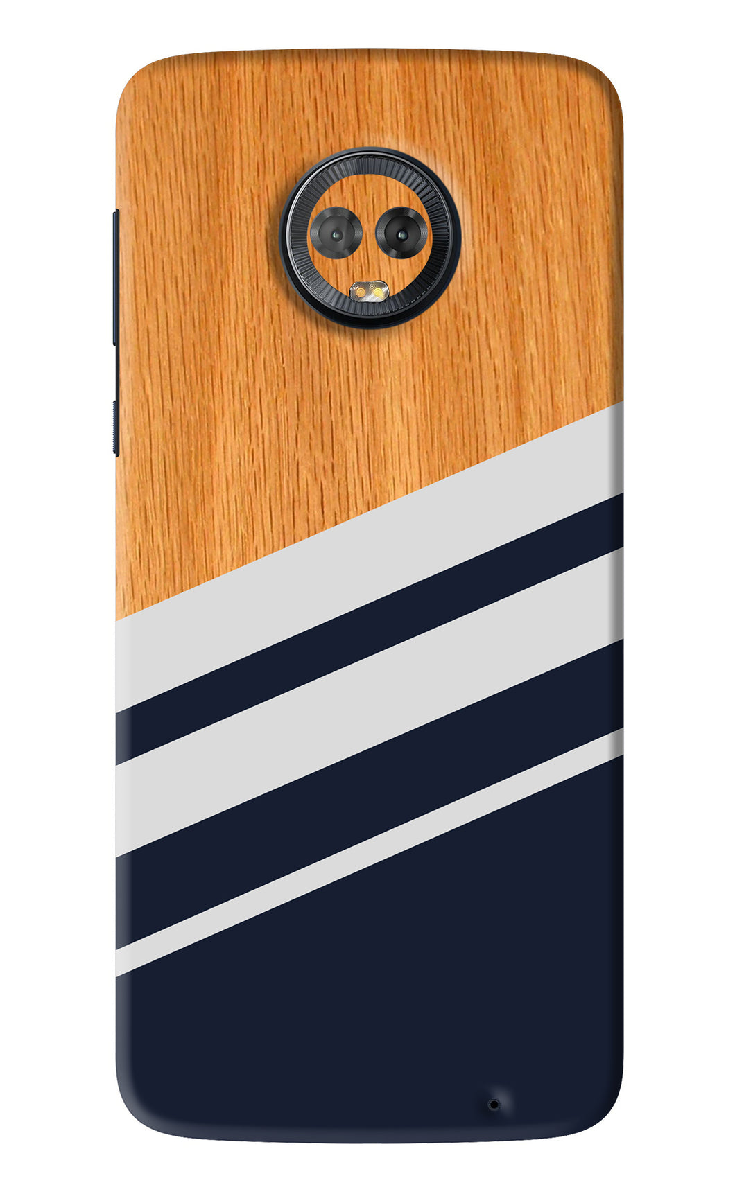 Black And White Wooden Motorola Moto G6 Back Skin Wrap