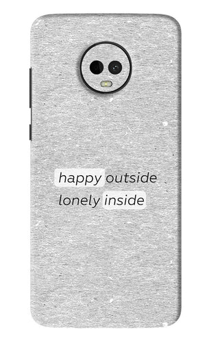 Happy Outside Lonely Inside Motorola Moto G7 Back Skin Wrap
