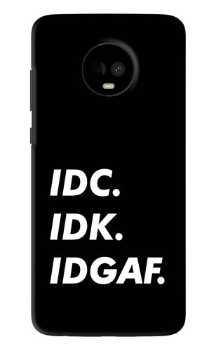 Idc Idk Idgaf Motorola Moto G7 Back Skin Wrap