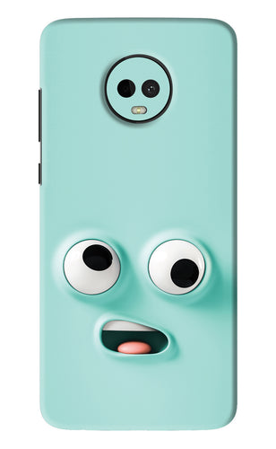 Silly Face Cartoon Motorola Moto G7 Back Skin Wrap