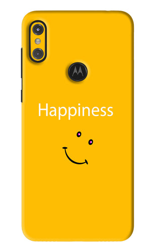 Happiness With Smiley Motorola Moto One Power Back Skin Wrap