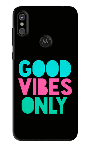 Quote Good Vibes Only Motorola Moto One Power Back Skin Wrap