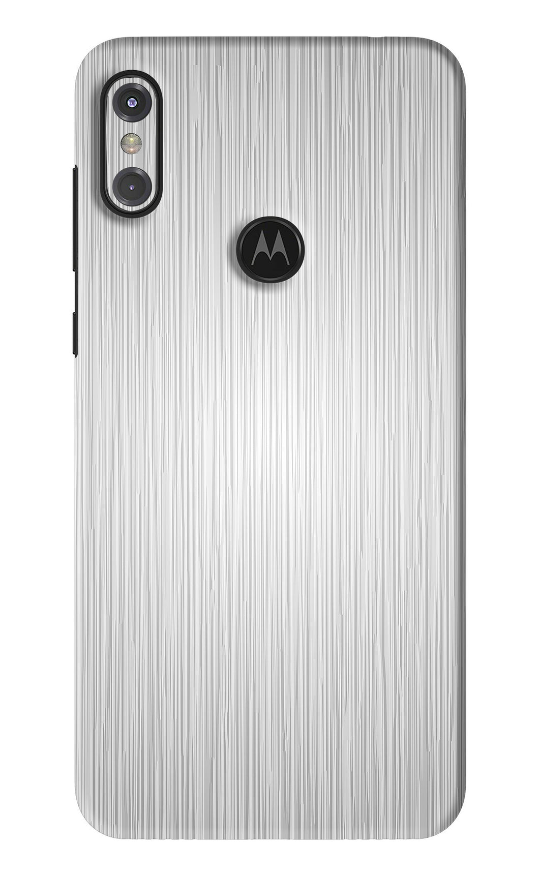 Wooden Grey Texture Motorola Moto One Power Back Skin Wrap