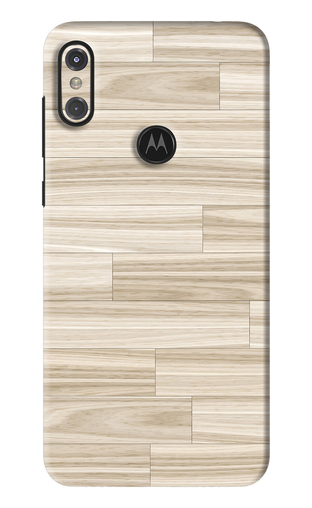 Wooden Art Texture Motorola Moto One Power Back Skin Wrap