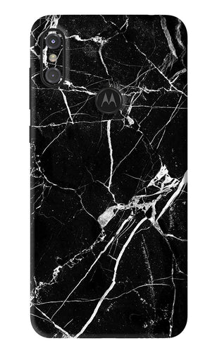 Black Marble Texture 2 Motorola Moto One Power Back Skin Wrap