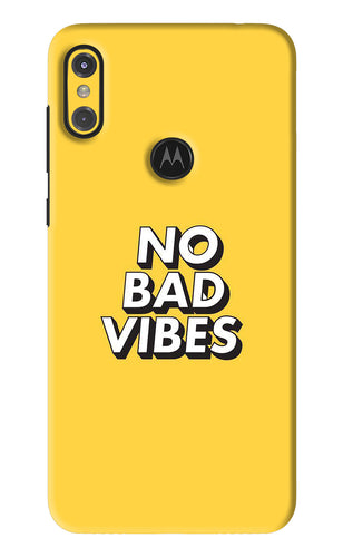 No Bad Vibes Motorola Moto One Power Back Skin Wrap