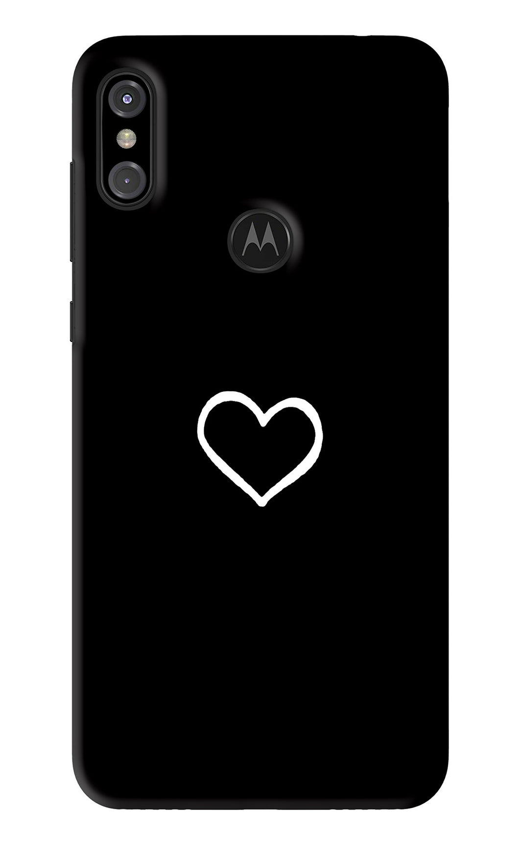 Heart Motorola Moto One Power Back Skin Wrap