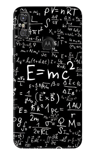 Physics Albert Einstein Formula Motorola Moto One Power Back Skin Wrap