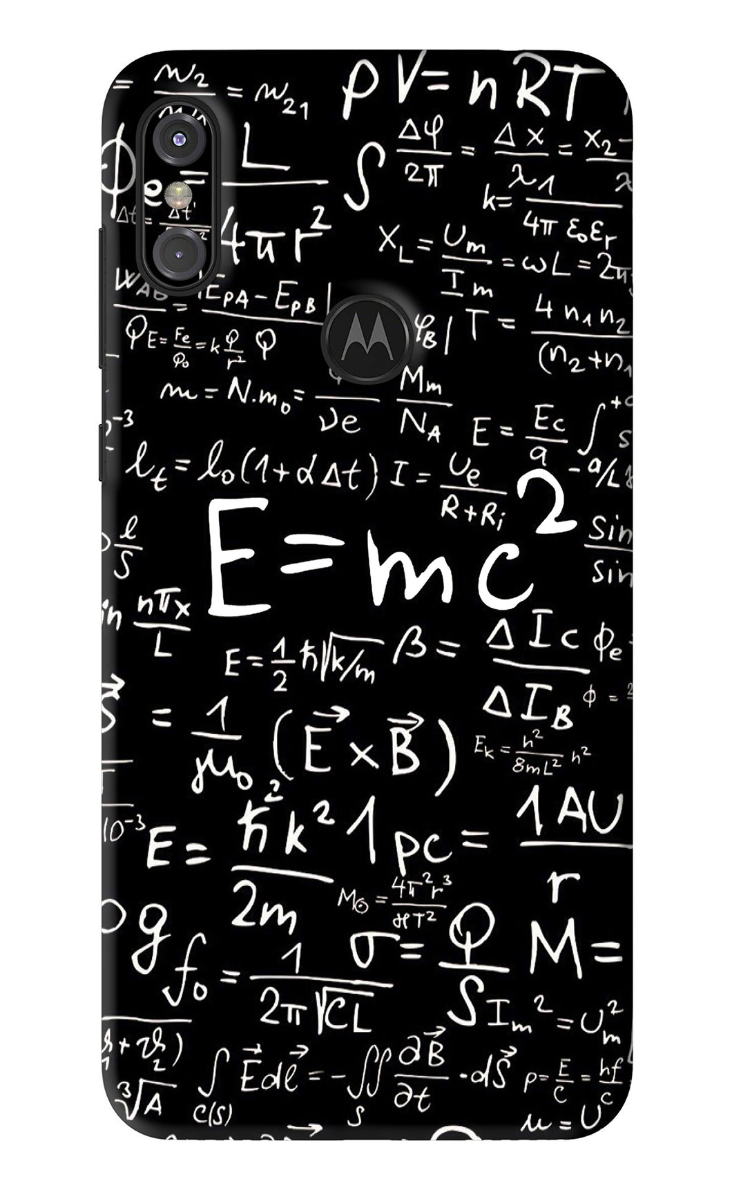 Physics Albert Einstein Formula Motorola Moto One Power Back Skin Wrap