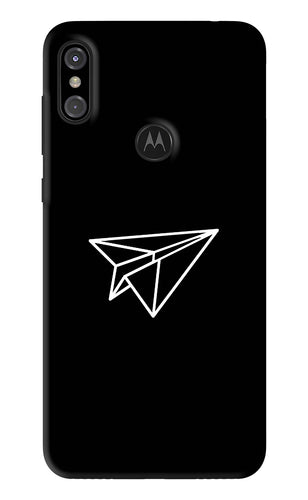 Paper Plane White Motorola Moto One Power Back Skin Wrap