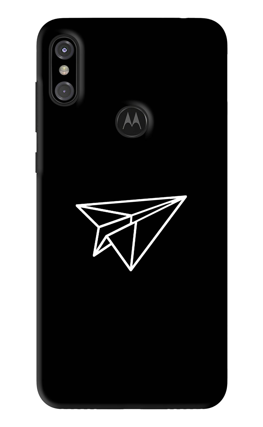 Paper Plane White Motorola Moto One Power Back Skin Wrap