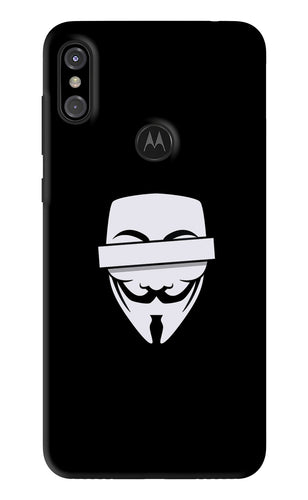 Anonymous Face Motorola Moto One Power Back Skin Wrap