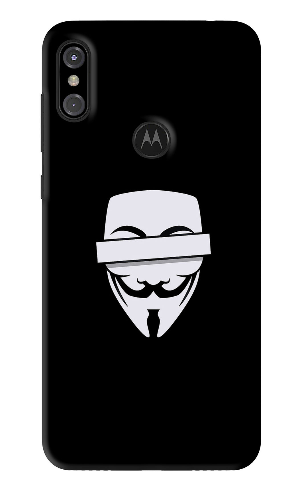 Anonymous Face Motorola Moto One Power Back Skin Wrap