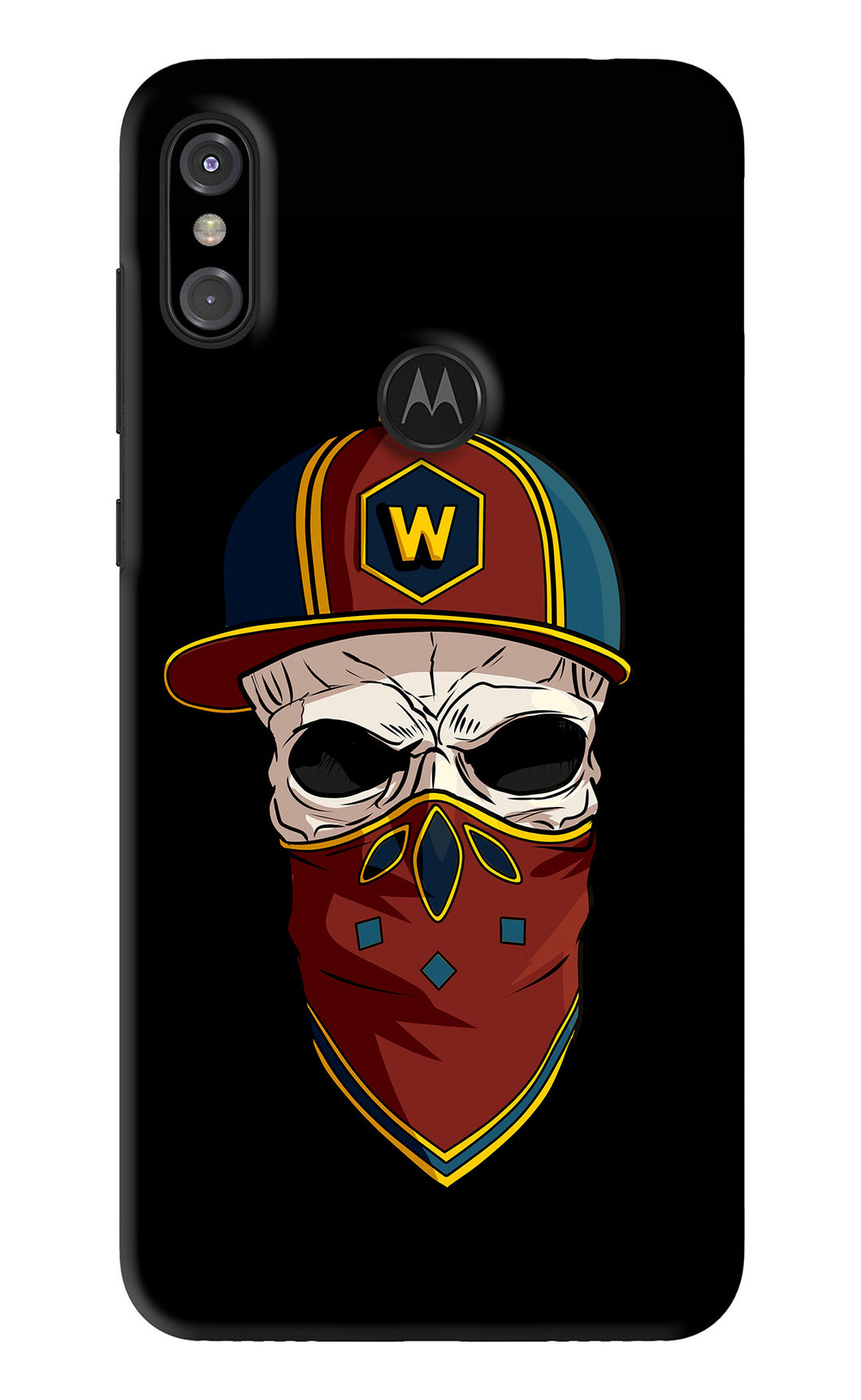 Skull Motorola Moto One Power Back Skin Wrap