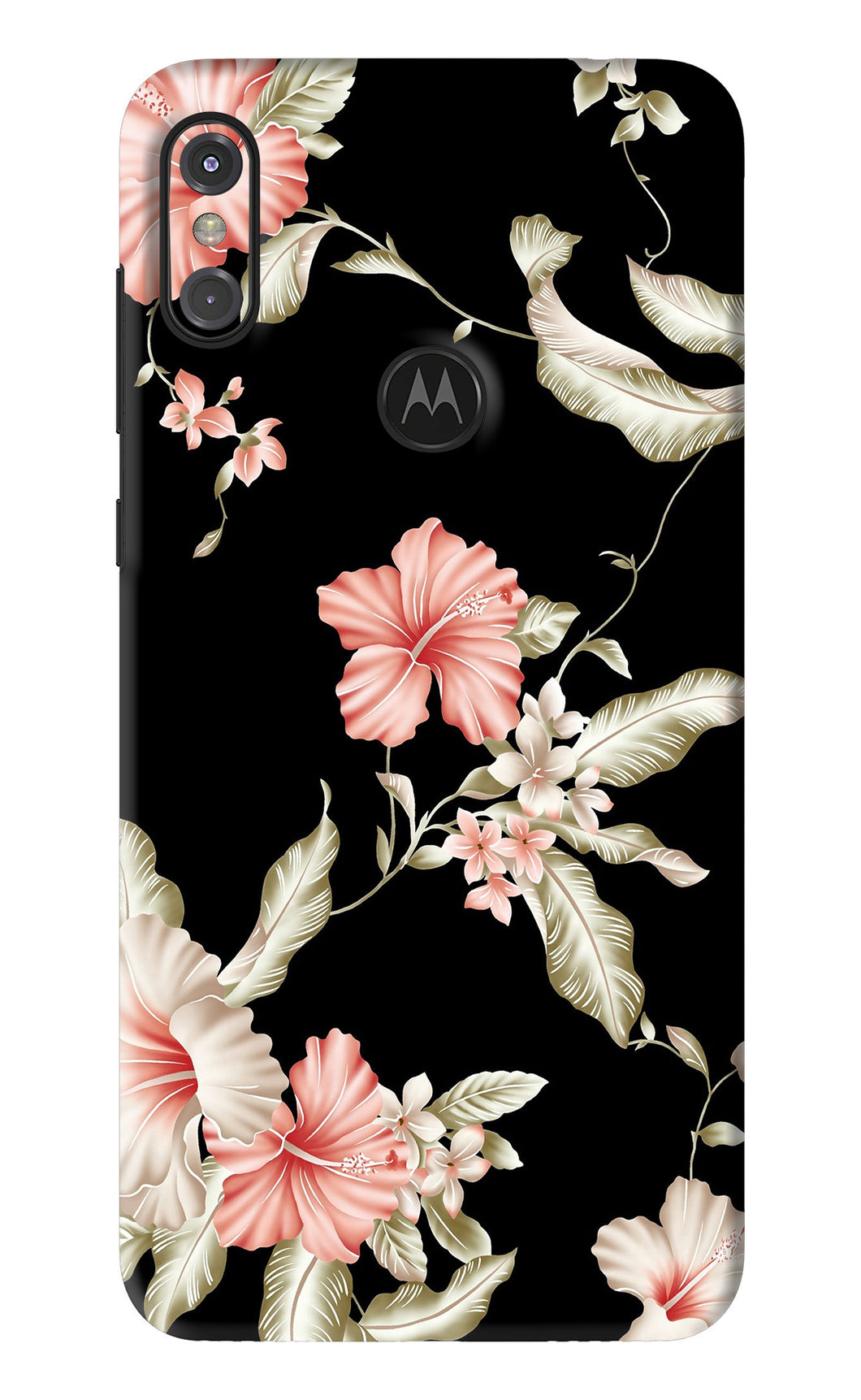 Flowers 2 Motorola Moto One Power Back Skin Wrap