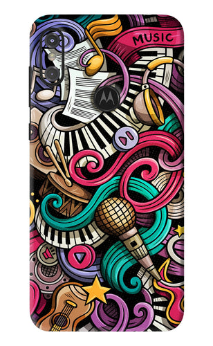 Music Abstract Motorola Moto One Power Back Skin Wrap