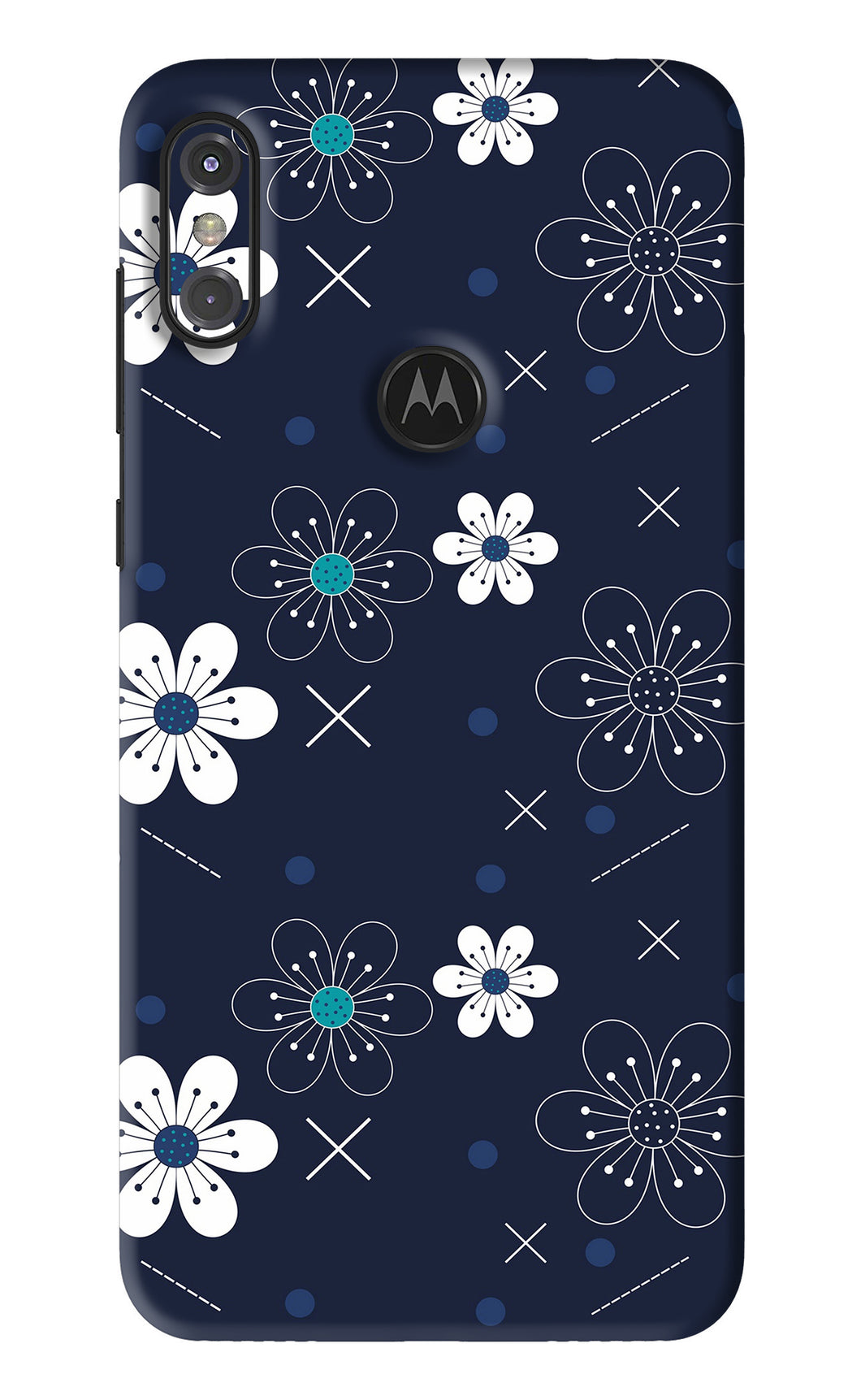 Flowers 4 Motorola Moto One Power Back Skin Wrap