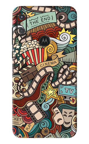 Cinema Abstract Motorola Moto One Power Back Skin Wrap
