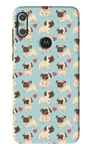 Pug Dog Motorola Moto One Power Back Skin Wrap
