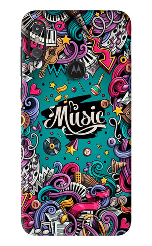 Music Graffiti Motorola Moto One Power Back Skin Wrap