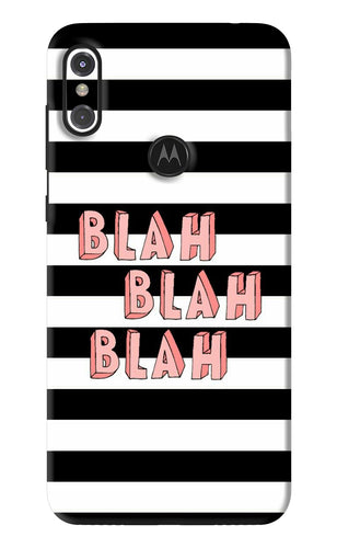 Blah Blah Blah Motorola Moto One Power Back Skin Wrap