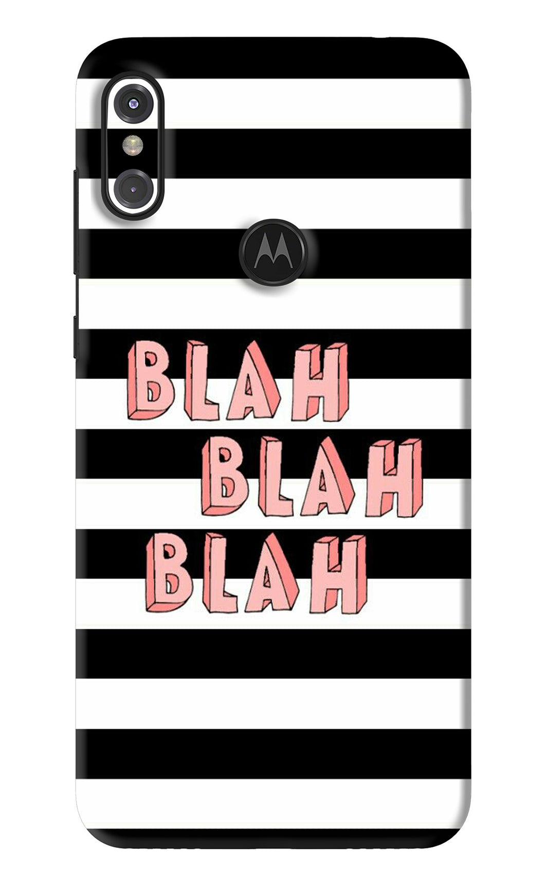 Blah Blah Blah Motorola Moto One Power Back Skin Wrap