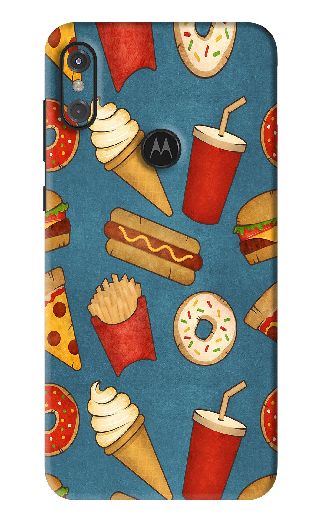 Foodie Motorola Moto One Power Back Skin Wrap