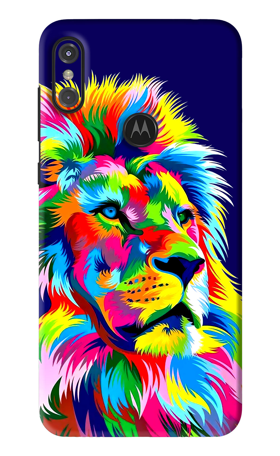 Vector Art Lion Motorola Moto One Power Back Skin Wrap