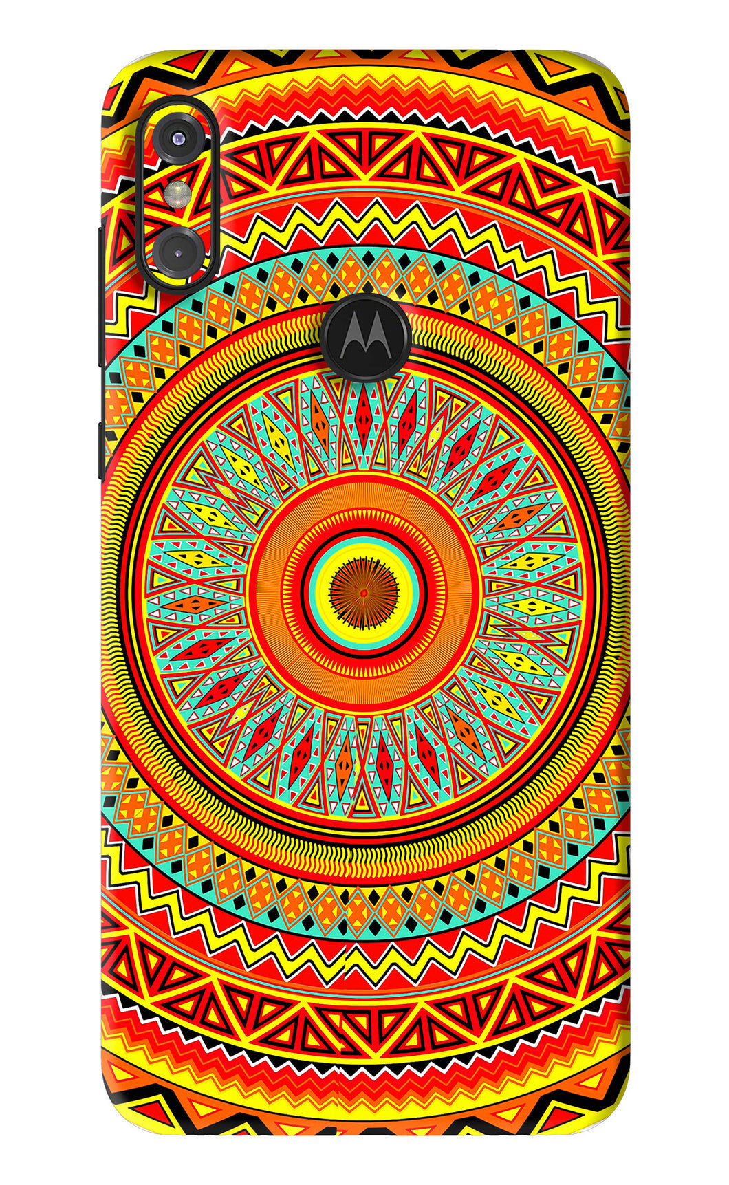 Mandala Pattern Motorola Moto One Power Back Skin Wrap