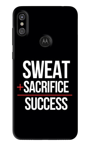 Sweat Sacrifice Success Motorola Moto One Power Back Skin Wrap