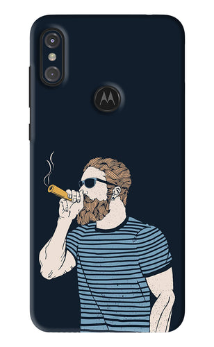 Smoking Motorola Moto One Power Back Skin Wrap