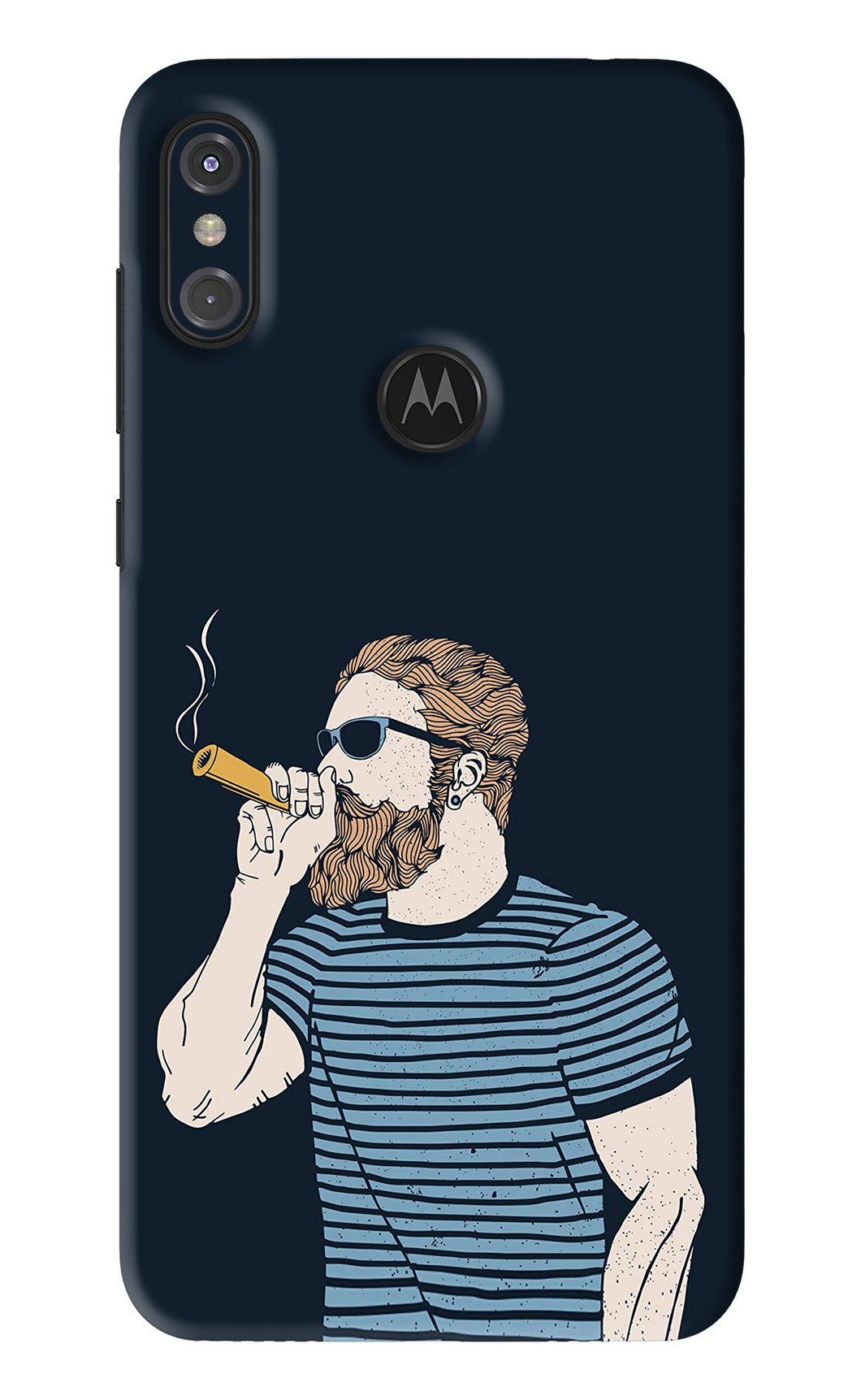 Smoking Motorola Moto One Power Back Skin Wrap