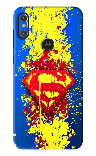 Superman logo Motorola Moto One Power Back Skin Wrap