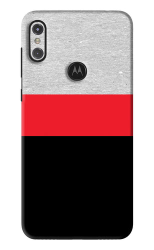 Tri Color Pattern Motorola Moto One Power Back Skin Wrap