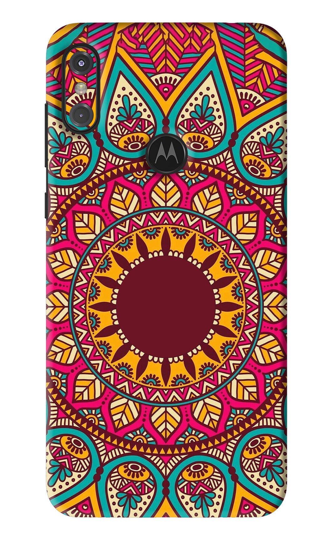 Mandala Pattern 1 Motorola Moto One Power Back Skin Wrap