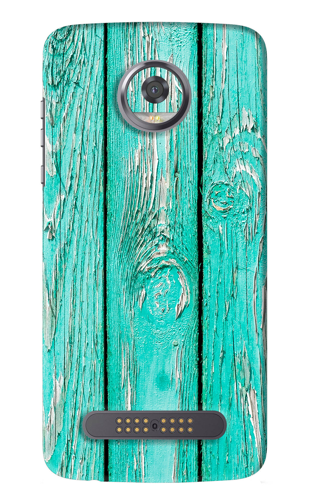 Blue Wood Motorola Moto Z2 Play Back Skin Wrap