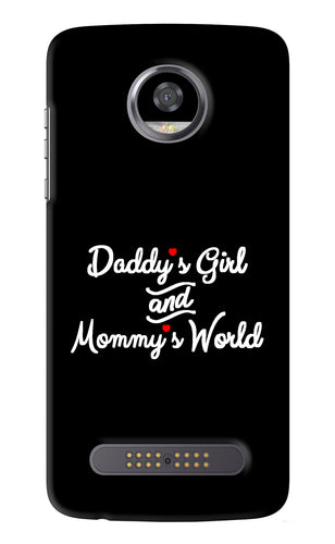 Daddy's Girl and Mommy's World Motorola Moto Z2 Play Back Skin Wrap