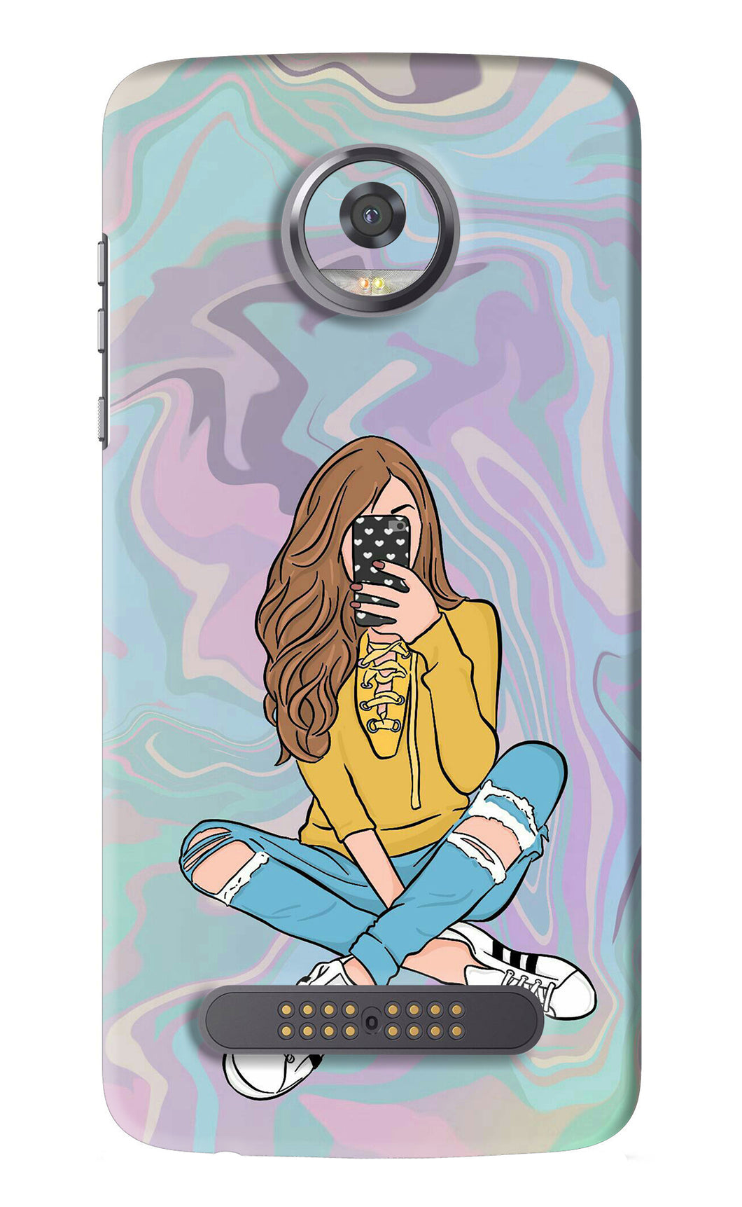 Selfie Girl Motorola Moto Z2 Play Back Skin Wrap