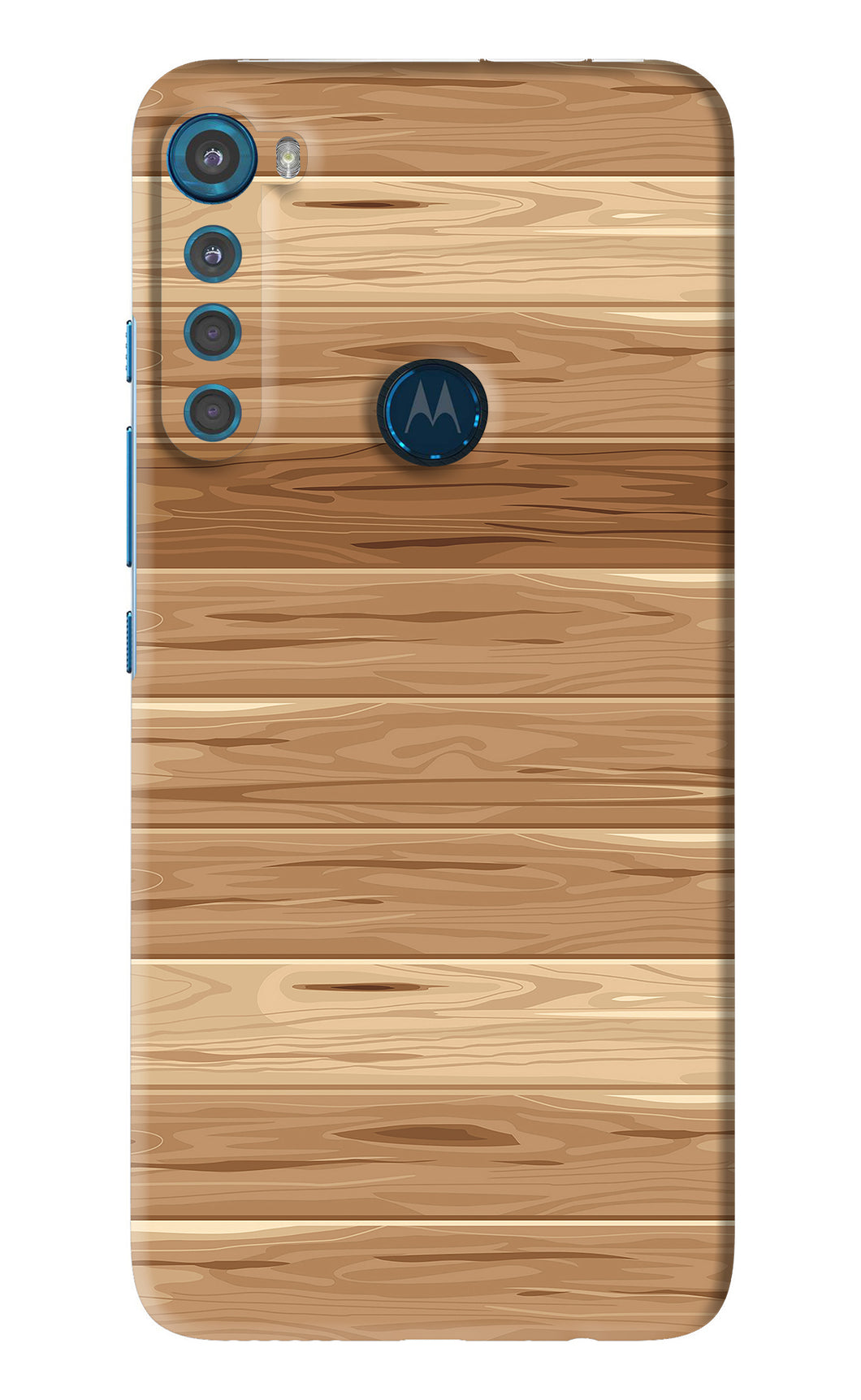 Wooden Vector Motorola Moto One Fusion Plus Back Skin Wrap